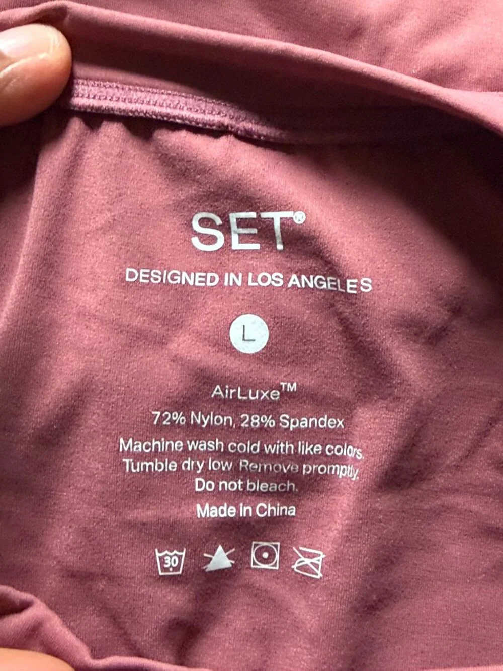 SET ACTICE - AILUXE PINK MATCHING SET - SIZE LARGE